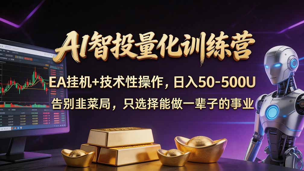 普通人也能玩转 AI 量化：不盯盘、不熬夜，一套智投 EA 让策略自动跑-云创网