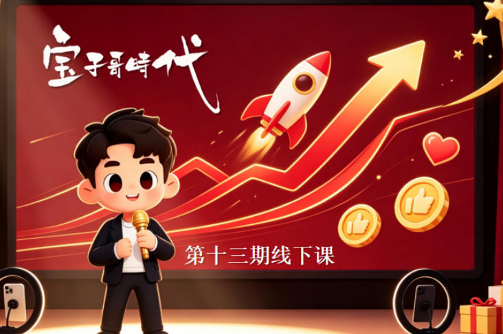 宝子哥抖音直播第13期VIP线下课9月5-6日，26年最值得看的直播课程，快速突破直播间流量瓶颈，打造高效起号闭环-云创网