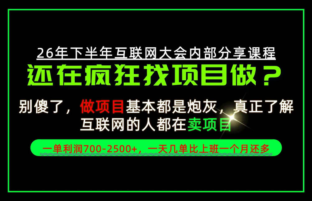 请不要再疯狂的找项目了！卖项目一单700-2.5k+不香吗？当天上手，当天变现！【揭秘】-云创网