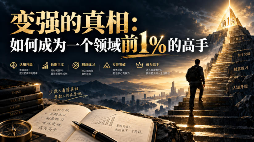 付费文章：变强的真相：如何成为一个领域前1%的高手-云创网