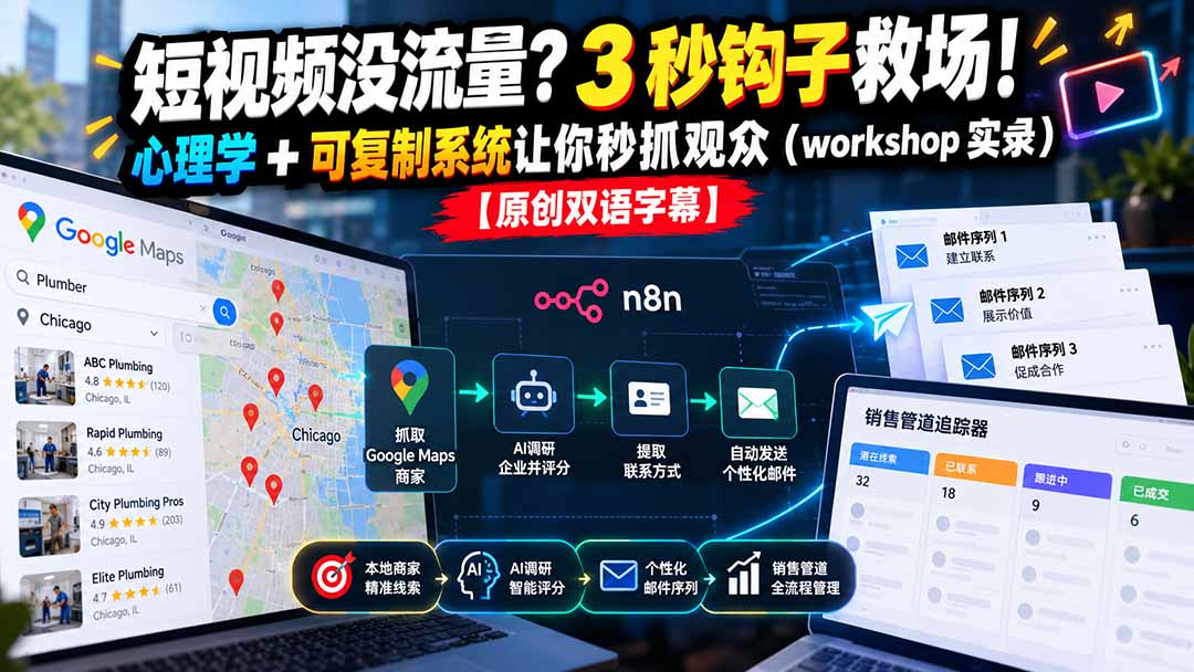 短视频没流量？3 秒钩子救场！心理学 + 可复制系统让你秒抓观众(workshop 实录-云创网