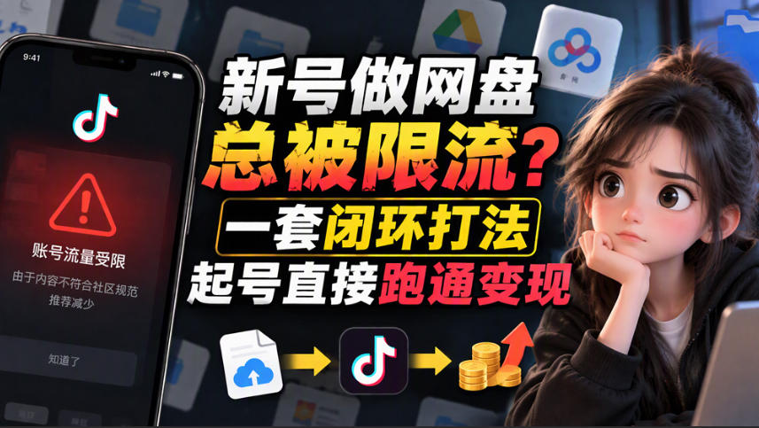 小白新号过限流：别发链先养号，12步SOP直接抄-云创网