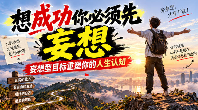 付费文章：想成功你必须先妄想，妄想型目标重塑你的人生认知-云创网