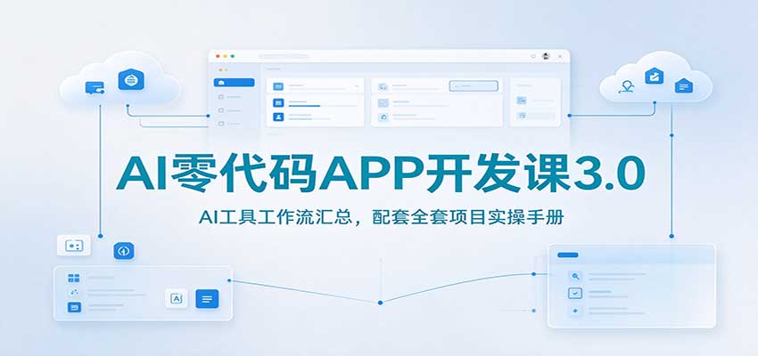 AI零代码APP开发课3.0：AI工具工作流汇总，配套全套项目实操手册-云创网