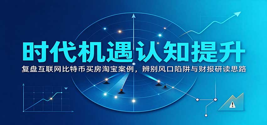 时代机遇认知提升：复盘互联网比特币买房淘宝案例，辨别风口陷阱与财报研读思路-云创网