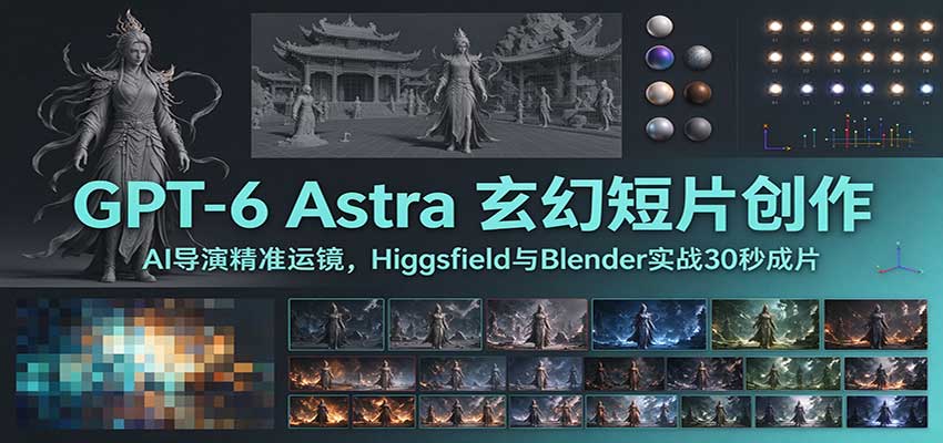 GPT-6 Astra 玄幻短片创作：AI导演精准运镜，Higgsfield与Blender实战30秒成片-云创网