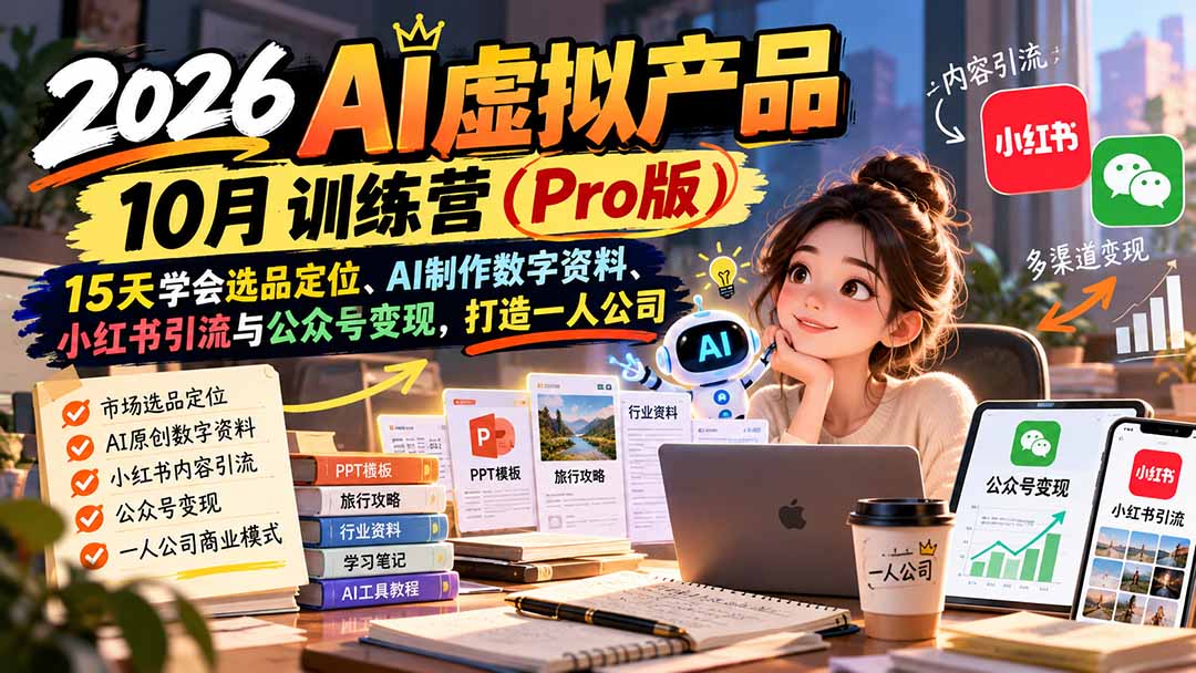 AI虚拟产品10月训练营(Pro版-云创网