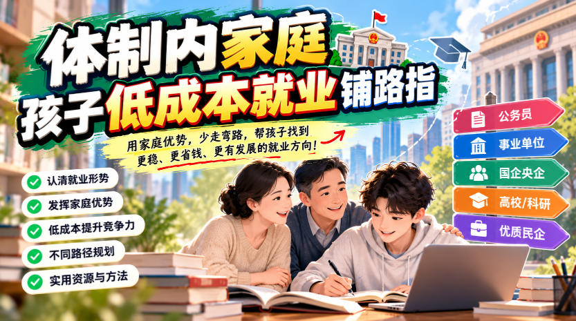 某公众号付费文章：体制内家庭，孩子低成本就业铺路指-云创网