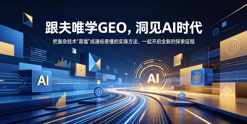 跟夫唯学GEO，洞见AI时代，把复杂技术“蒸馏”成通俗易懂的实操方法，一起开启全新的探索征程(更新26年10月)-云创网