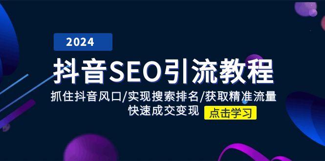 抖音 SEO引流教程：抓住抖音风口/实现搜索排名/获取精准流量/快速成交变现-云创网