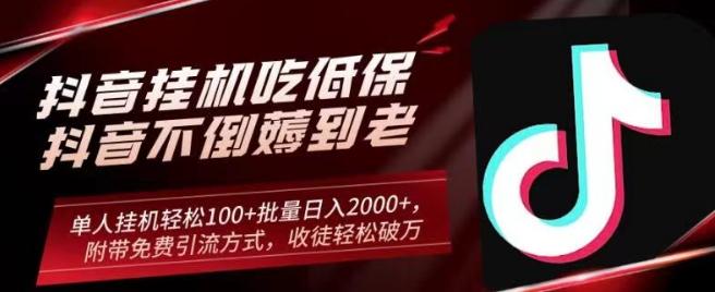 抖音挂机吃低保项目，单人挂机轻松100+批量日入2000+，附带免费引流方式，收徒轻松破万-云创网