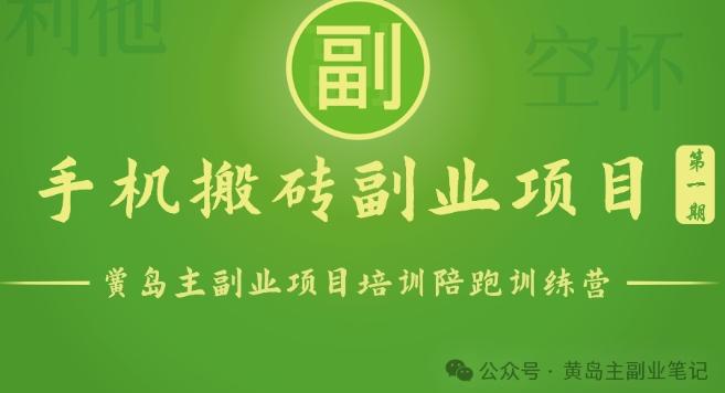 手机搬砖小副业项目训练营1.0，实测1小时收益50+，一部手机轻松日入100+-云创网