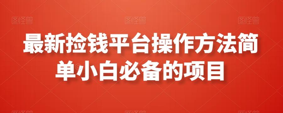最新捡钱平台操作方法简单小白必备的项目-云创网