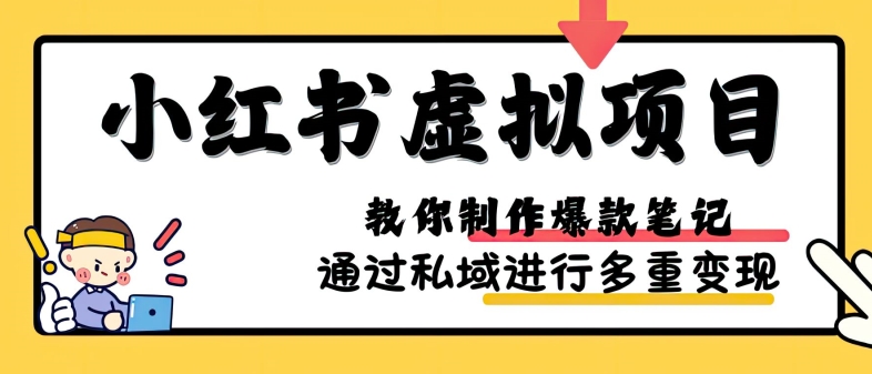 小红书虚拟项目实战，爆款笔记制作，矩阵放大玩法分享-云创网