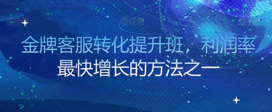 金牌客服转化提升班，利润率最快增长的方法之一-云创网