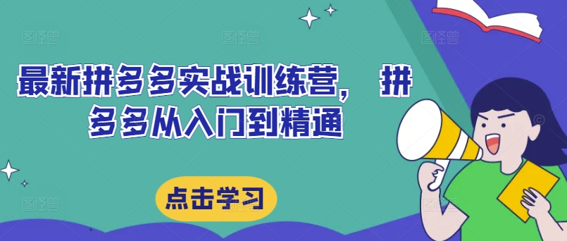 最新拼多多实战训练营， 拼多多从入门到精通-云创网