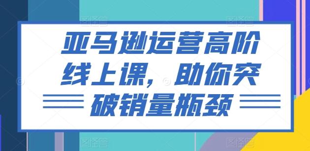 亚马逊运营高阶线上课，助你突破销量瓶颈-云创网