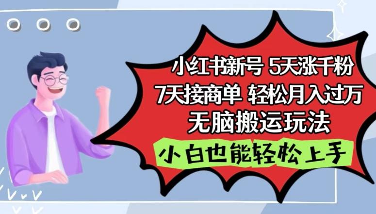 小红书影视泥巴追剧5天涨千粉，7天接商单，轻松月入过万，无脑搬运玩法【揭秘】-云创网