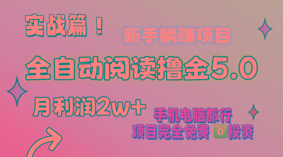 小说全自动阅读撸金5.0 操作简单 可批量操作 零门槛！小白无脑上手月入2w+-云创网