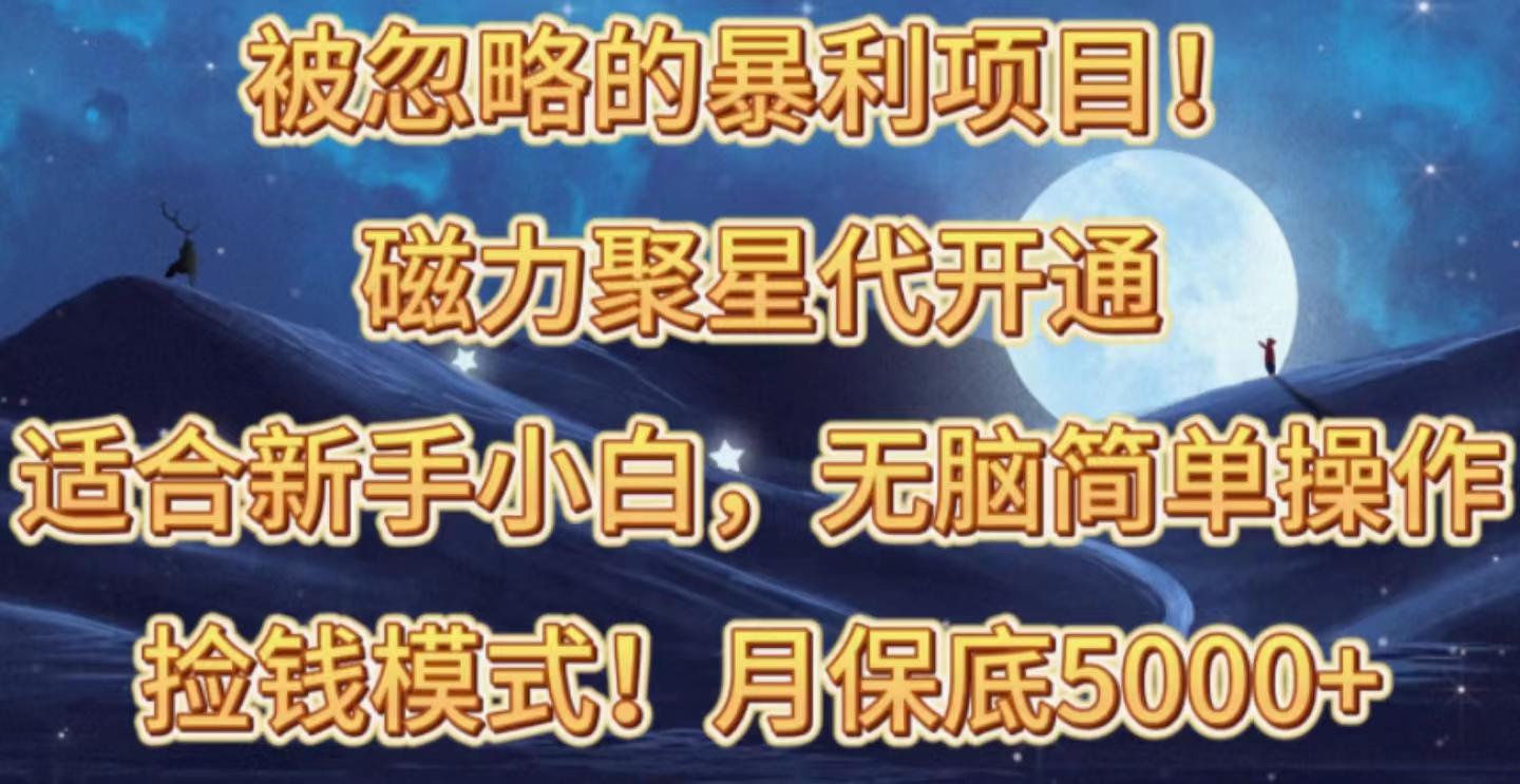 被忽略的暴利项目！磁力聚星代开通捡钱模式，轻松月入五六千-云创网