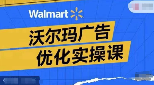 沃尔玛广告优化实操课，广告报告实操讲解，广告如何提高转化和ROAS等-云创网