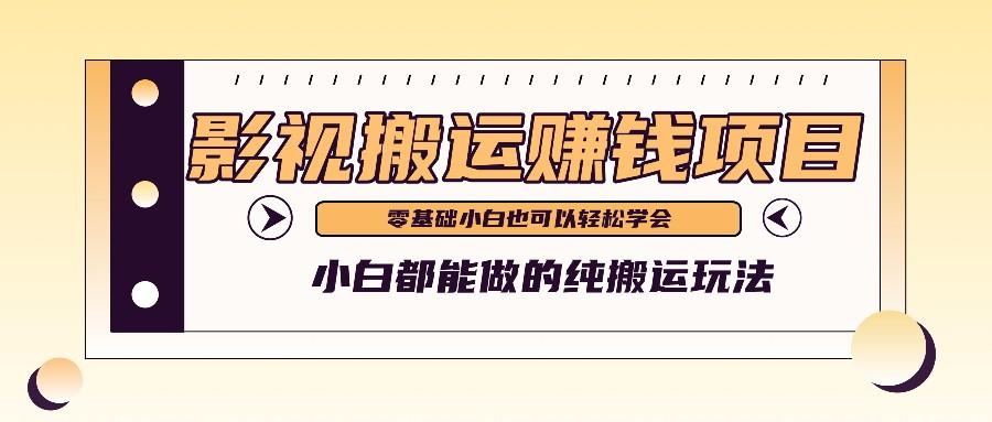 手把手教你操作影视搬运项目，小白都能做零基础也能赚钱-云创网