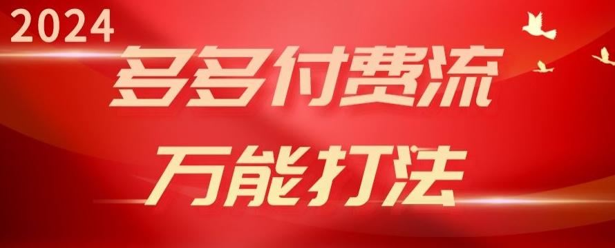 2024多多付费流万能打法、强付费起爆、流量逻辑、高转化、高投产【揭秘】-云创网