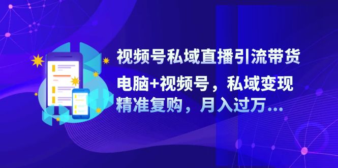 视频号私域直播引流带货：电脑+视频号，私域变现，精准复购，月入过万…-云创网
