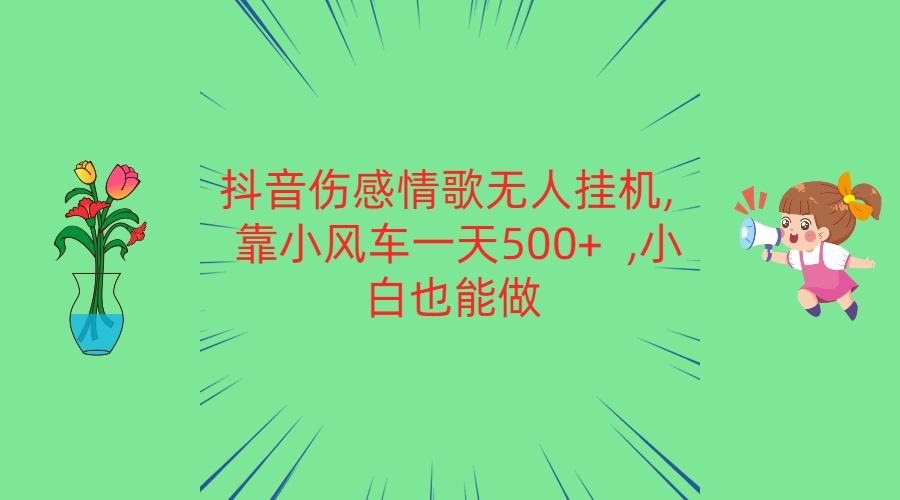 抖音伤感情歌无人挂机 靠小风车一天500+ 小白也能做-云创网